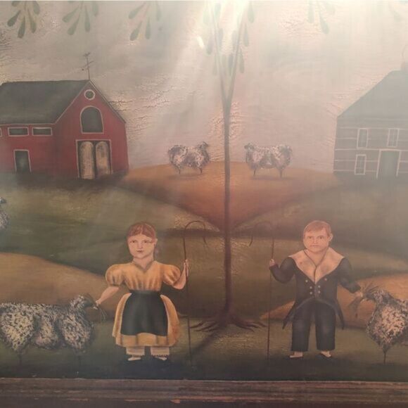 Folk art oil painting by‎ Doug Stone - Picture 13 of 13